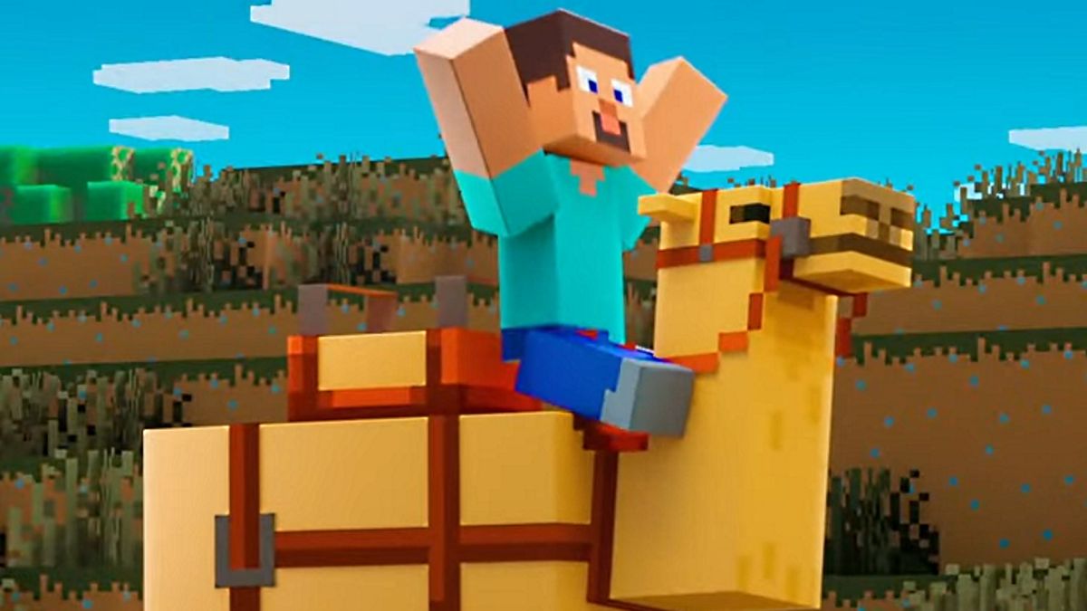 Minecraft 1.20 - Steve celebrates his new camel pal