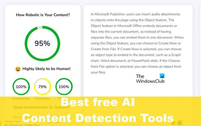 Meilleurs outils gratuits de détection de contenu AI