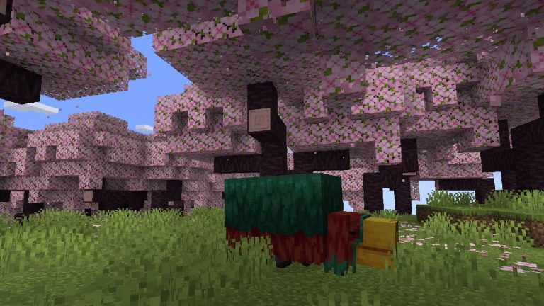 Minecraft Version 1.20 "Trails & Tales" obtient une nouvelle vidéo sur le biome Sniffer & Cherry Blossom
