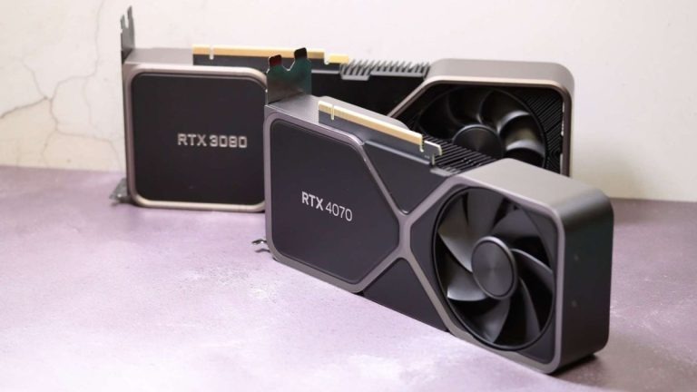 Nvidia RTX 4070 and RTX 3080 Founders Edition graphics cards