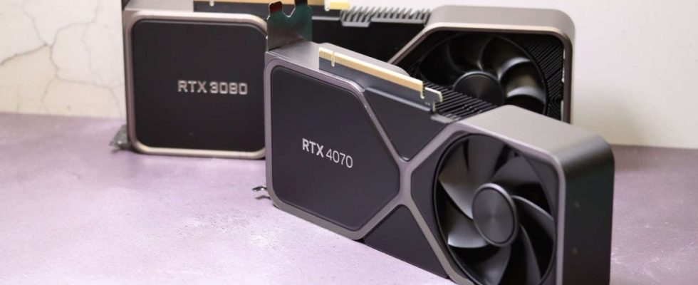 Nvidia RTX 4070 and RTX 3080 Founders Edition graphics cards