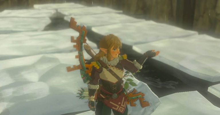 Pourquoi se noyer dans Zelda : Tears of the Kingdom quand on peut faire un pont de glace 
