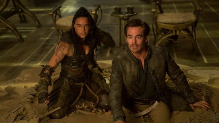 Michelle Rodriguez and Chris Pine in Dungeons & Dragons: Honor Among Thieves