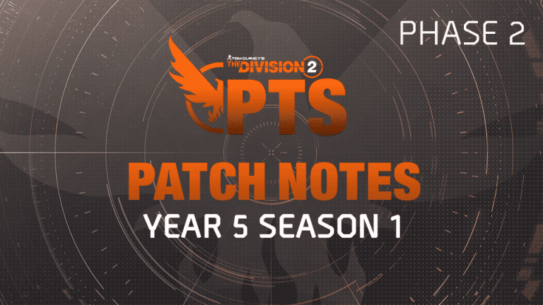 The Division 2 Title Update 18 PTS Phase 2 Notes de mise à jour révélées