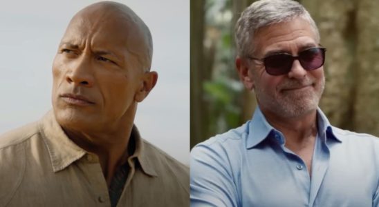 Dwayne Johnson George Clooney side by side