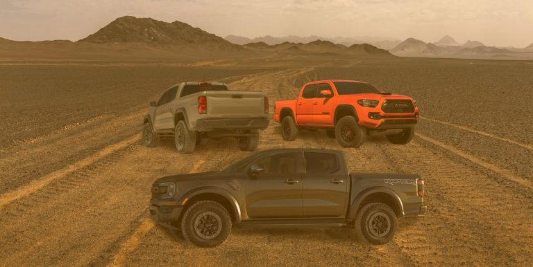 Toyota Tacoma TRD Pro contre Ford Ranger Raptor contre Chevy Colorado ZR2