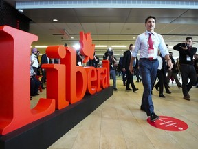 Le premier ministre Justin Trudeau participe au congrès libéral à Ottawa, le jeudi 4 mai 2023. Les libéraux fédéraux présentent le congrès de leur parti cette semaine comme une chance de mettre en contraste ce qu'ils disent être leur vision plus positive et optimiste pour le Canada avec le 