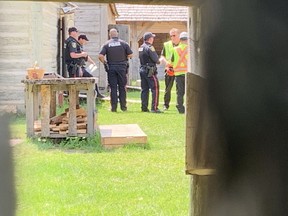 La police de Winnipeg sur les lieux d'un accident à Fort Gibraltar le mercredi 31 mai 2023.