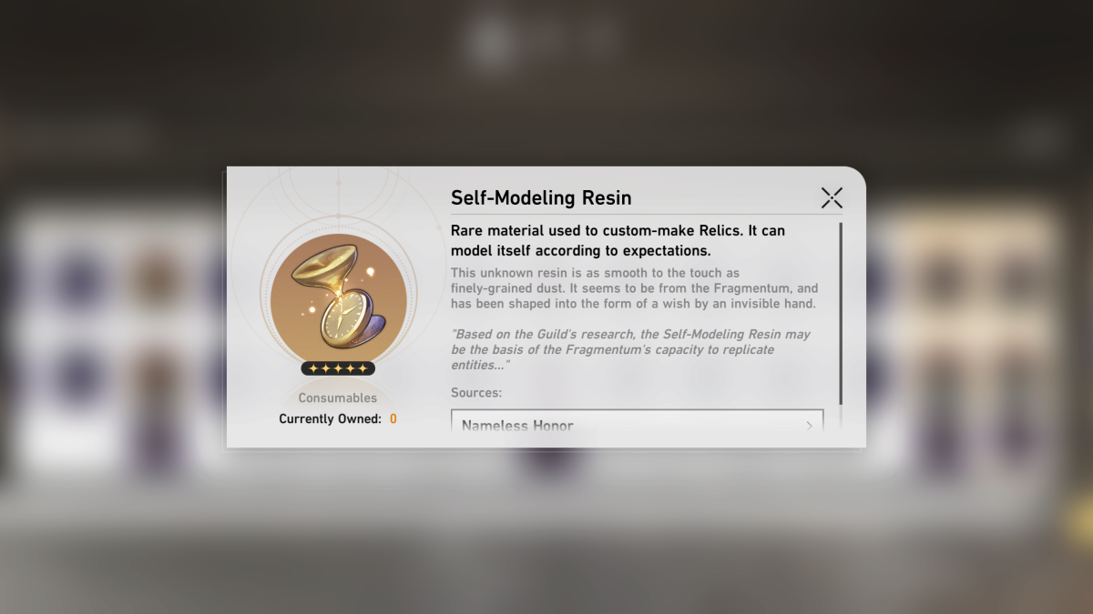 Comment utiliser la résine auto-modélisante en conjonction avec Nameless Honor pour créer une relique personnalisée dans Honkai : Star Rail pour un boost de statistiques spécifique !