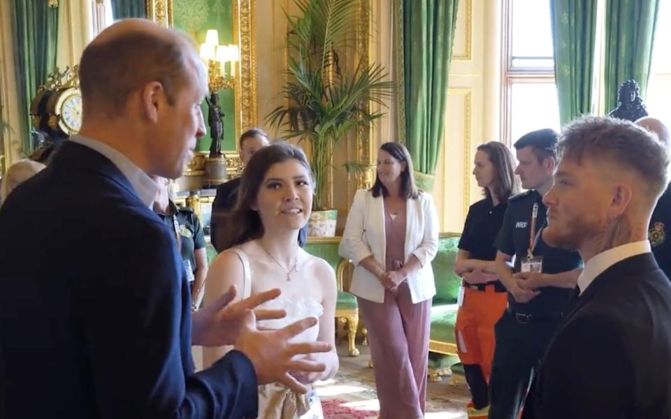 Le prince a invité Jack Beeton au château de Windsor après que sa petite amie, Olivia, ait écrit pour demander une réunion afin que Jack puisse exprimer sa gratitude au prince et à l'équipage de l'EAAA.