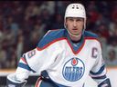 Wayne Gretzky en tant que membre des Oilers d'Edmonton dans les années 1980.  Photo par File / Edmonton Journal 