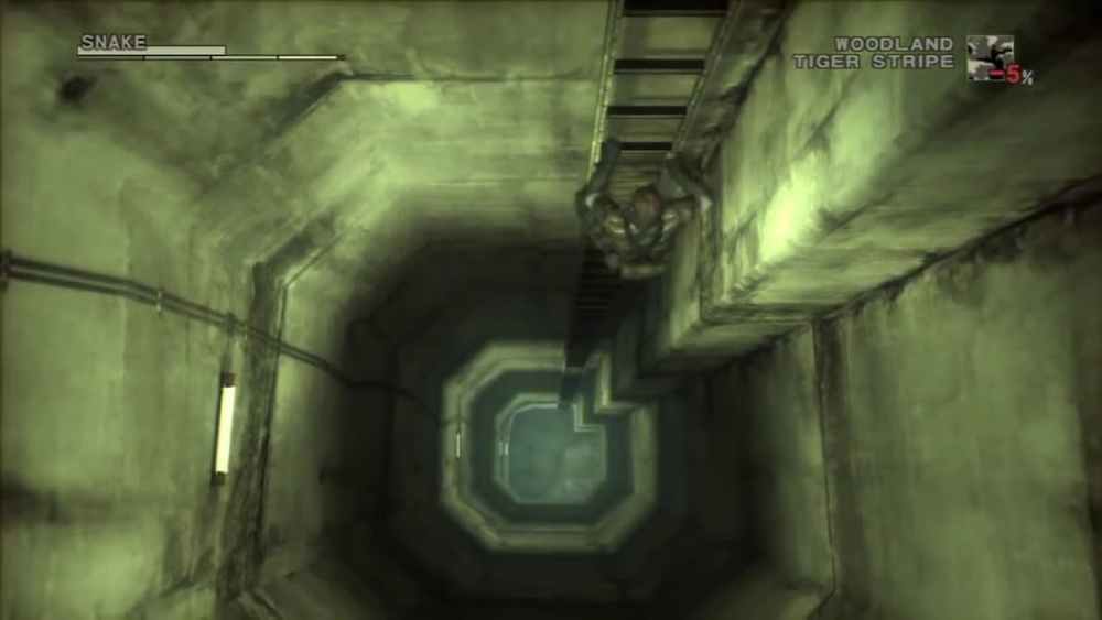 Scène d'échelle emblématique dans Metal Gear Solid 3: Snake Eater