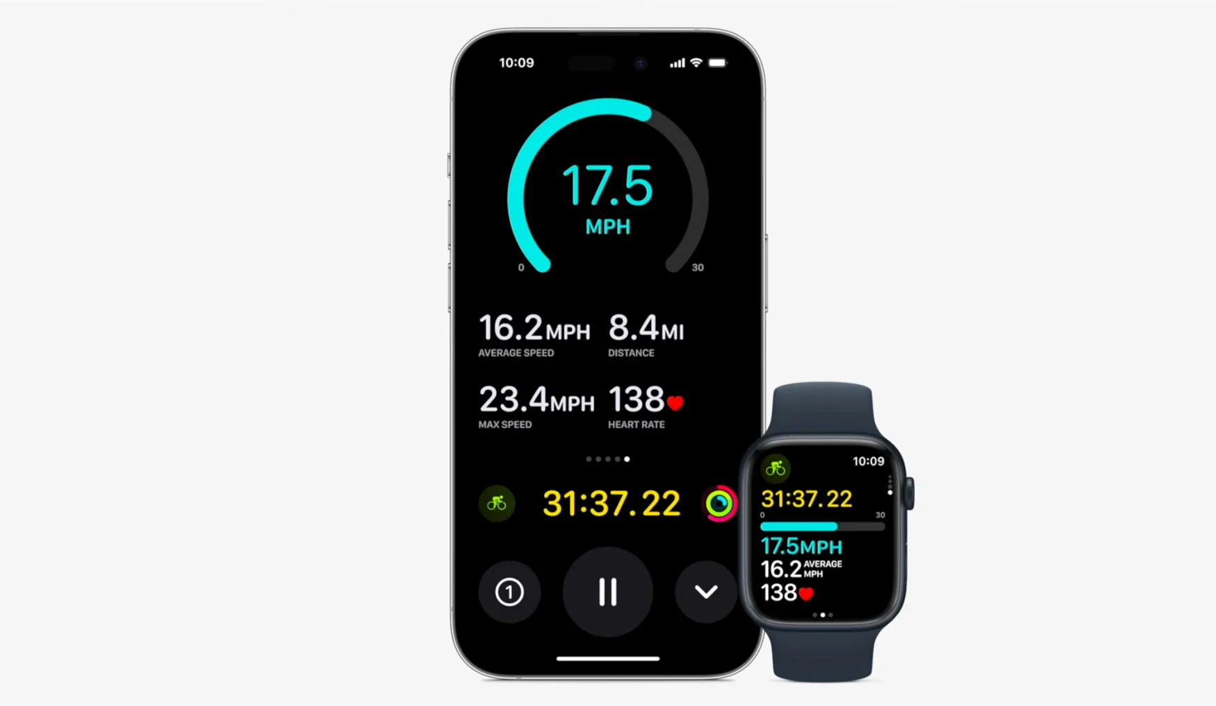 Application de cyclisme sur watchOS10