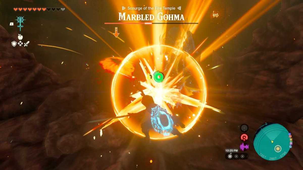 Les combats de boss dans The Legend of Zelda: Tears of the Kingdom (TotK) sont un grand pas en avant par rapport à BotW, et les boss ont même plus de stratégie de puzzle que d'habitude.  Gohma marbré