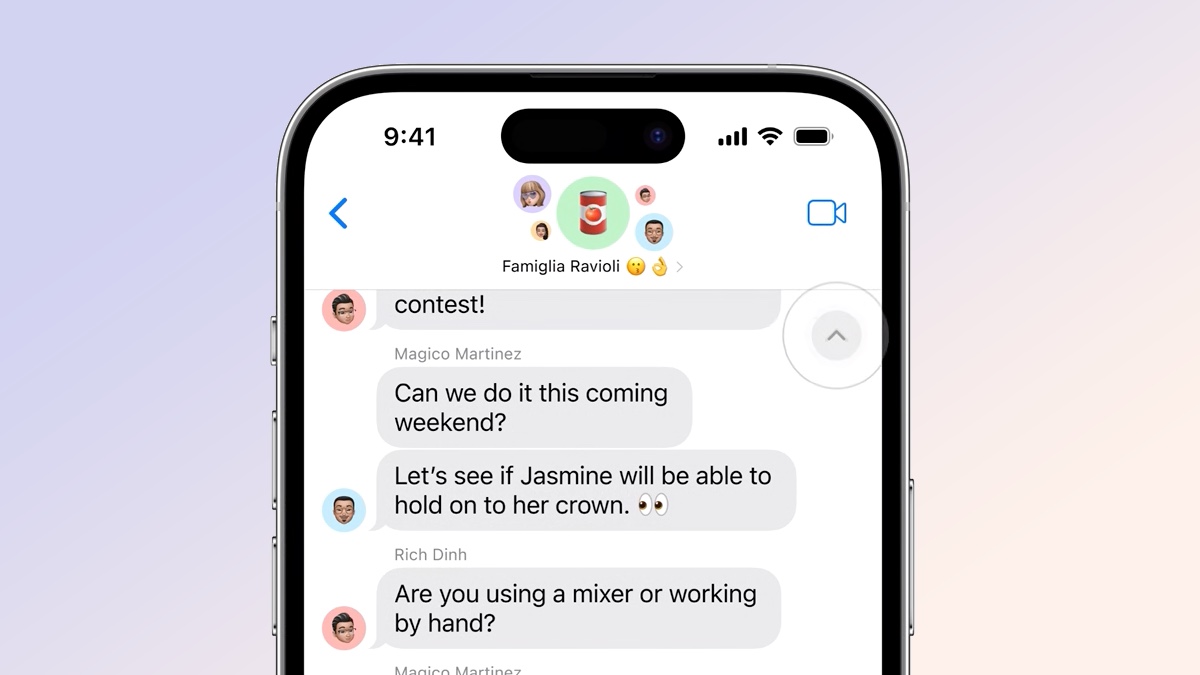 Une image de la fonctionnalité de rattrapage des messages iOS 17