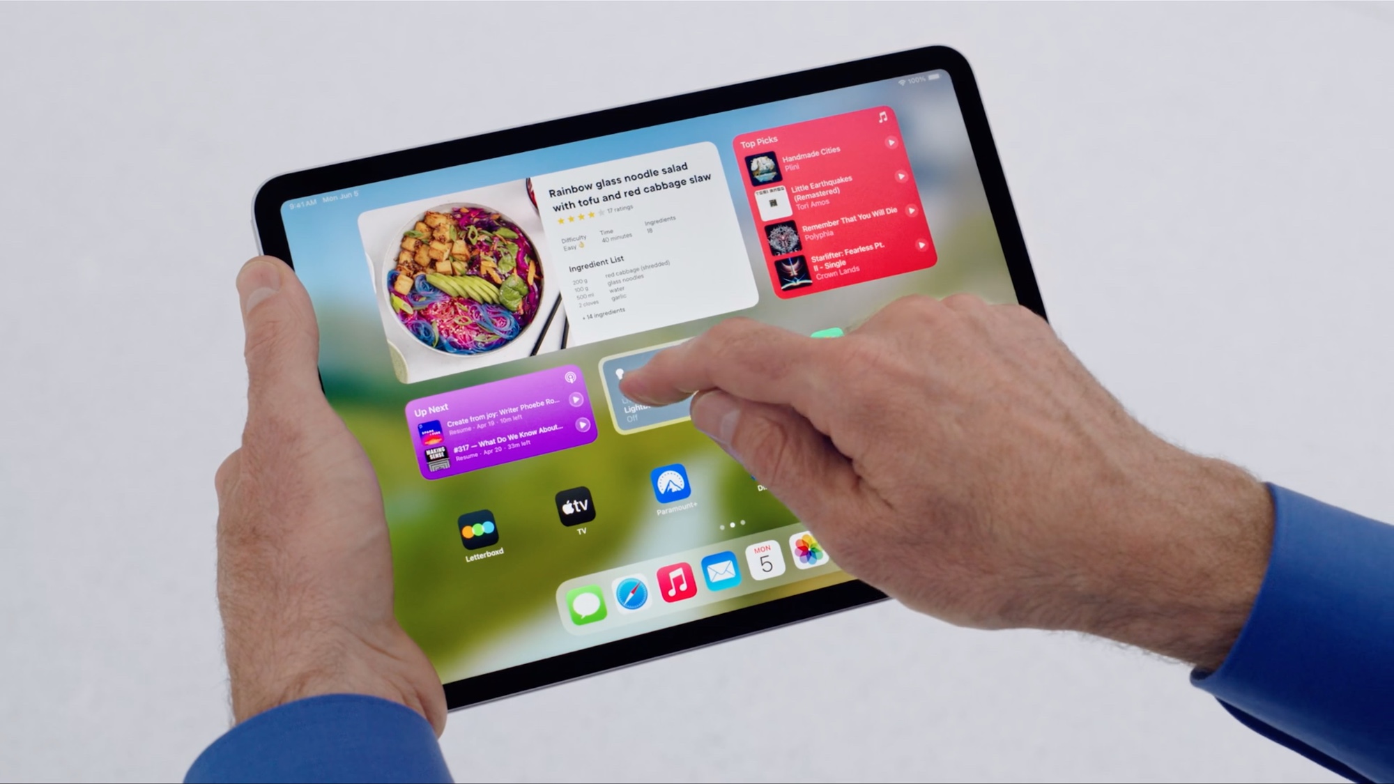 widgets actifs sur iPadOS 17