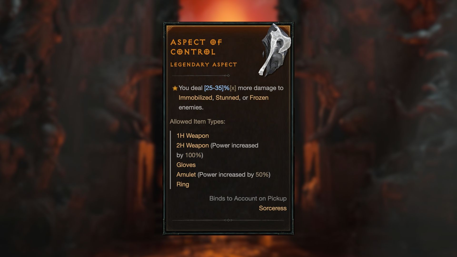 Aspect du contrôle dans Diablo 4