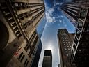 Tours de banque dans le quartier financier de Toronto.