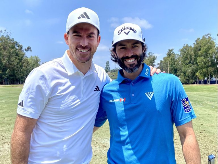 Nick Taylor célèbre avec un appel téléphonique au volant de Wayne Gretzky