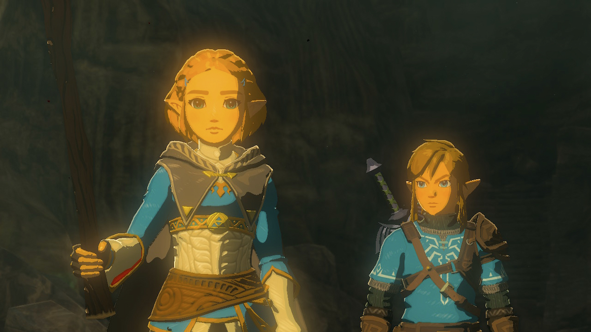 Link and Zelda walking together in the intro to The Legend of Zelda: Tears of the Kingdom