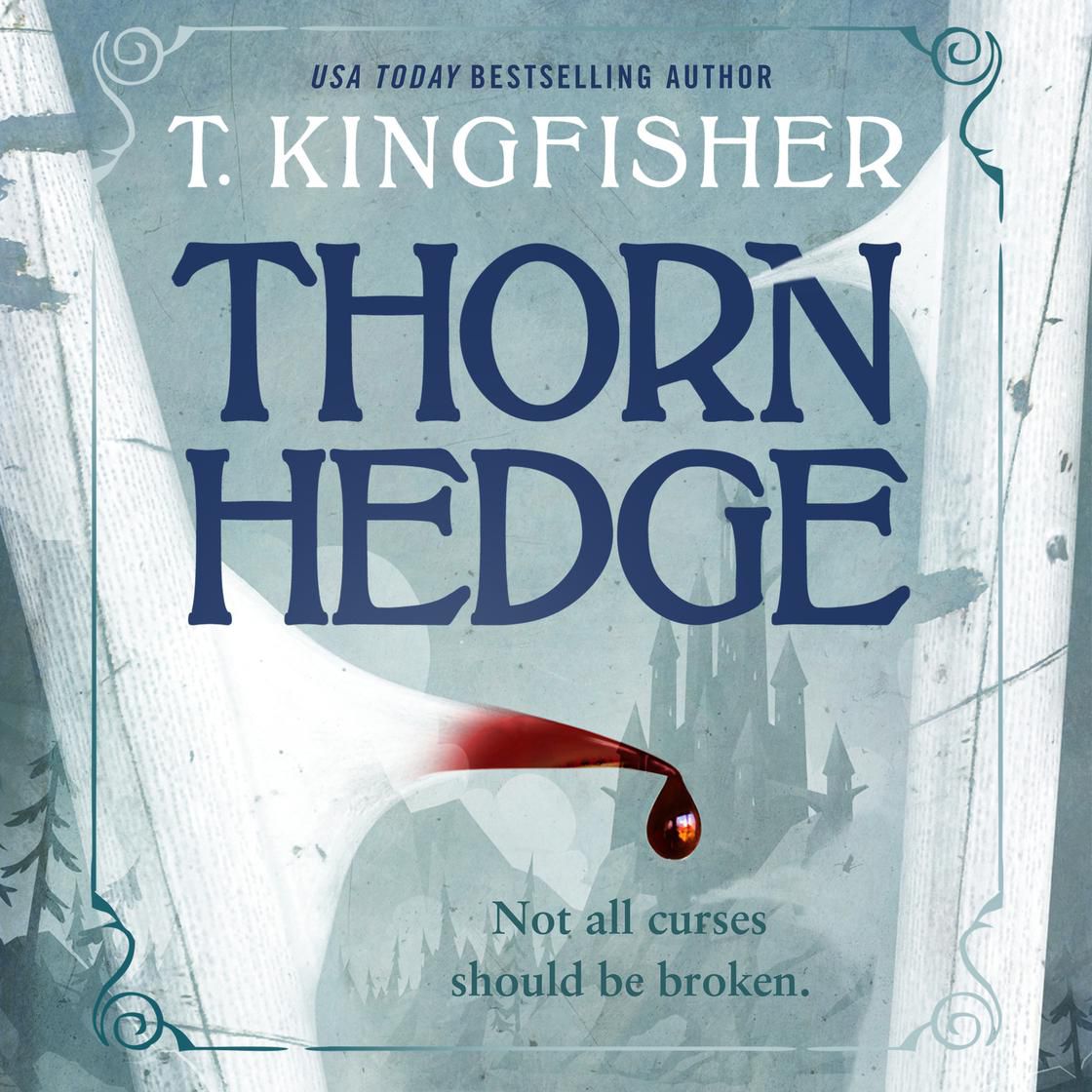 un graphique de la couverture de Thornhedge par T. Kingfisher