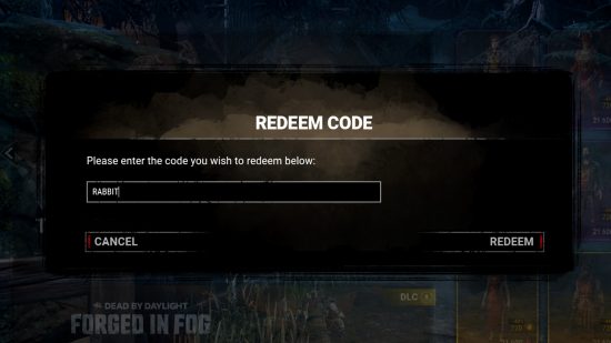 Codes DBD : utiliser la boîte de code dans Dead by Daylight