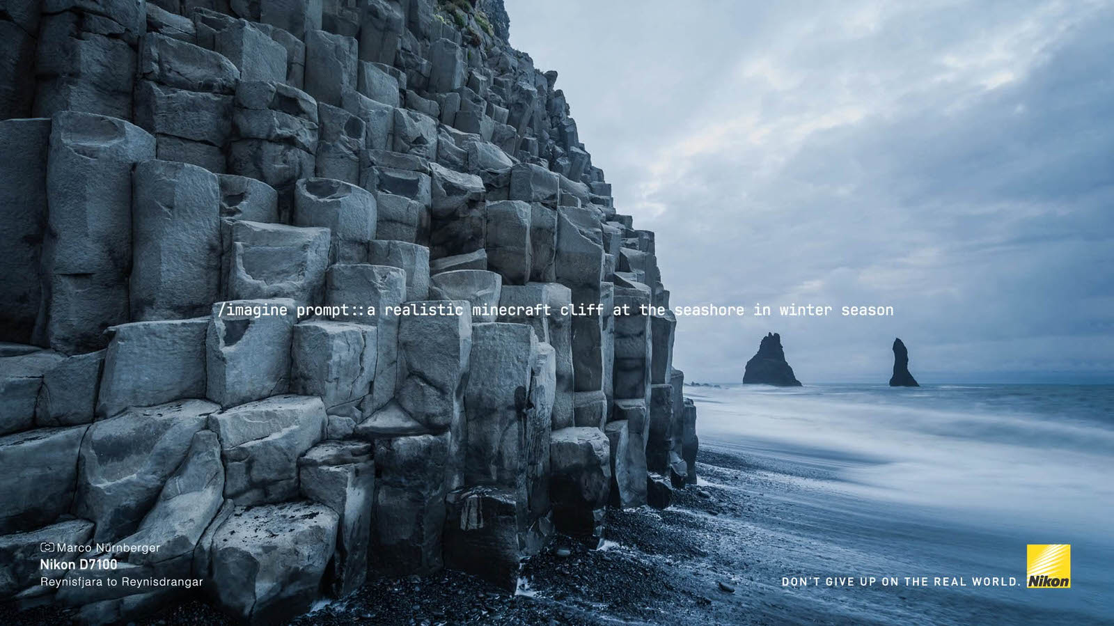 Une falaise en bord de mer en Islande