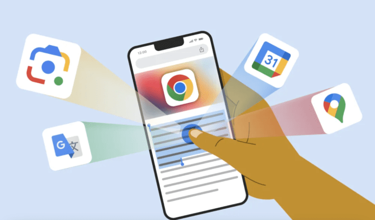 Chrome sur iOS pour bénéficier de la prise en charge intégrée de Lens, ainsi que de nouvelles intégrations Maps et Calendar