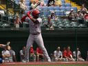 Hidekel Gonzalez, receveur des Goldeyes de Winnipeg.