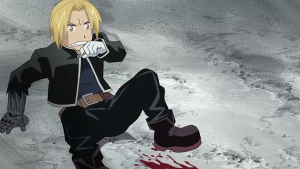 Edward Elric a été projeté au sol dans Fullmetal Alchemist: Brotherhood