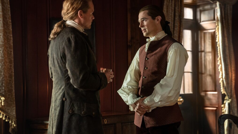 Sam Heughan et David Berry dans la saison 7 d'Outlander