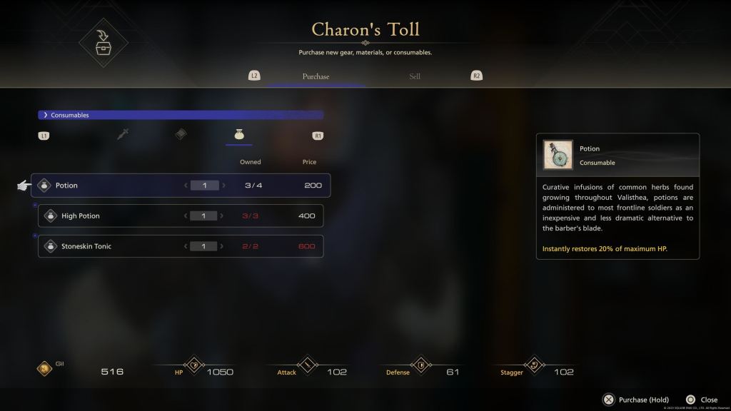comment obtenir plus de potions dans Final Fantasy 16 FF16 XVI