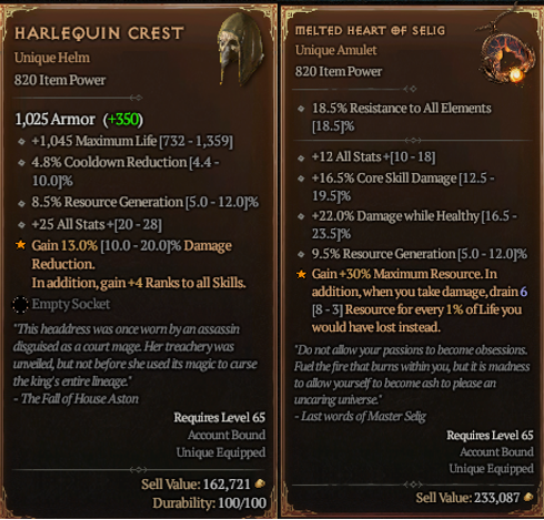 Diablo 4 uniques les plus rares