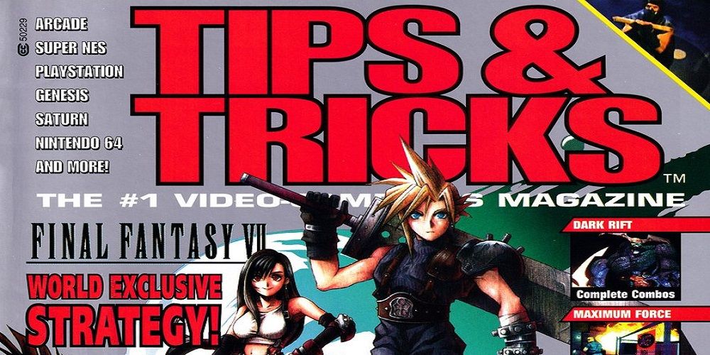 Couverture des magazines Trucs et Astuces montrant les personnages de Final Fantasy VII Cloud et Tifa