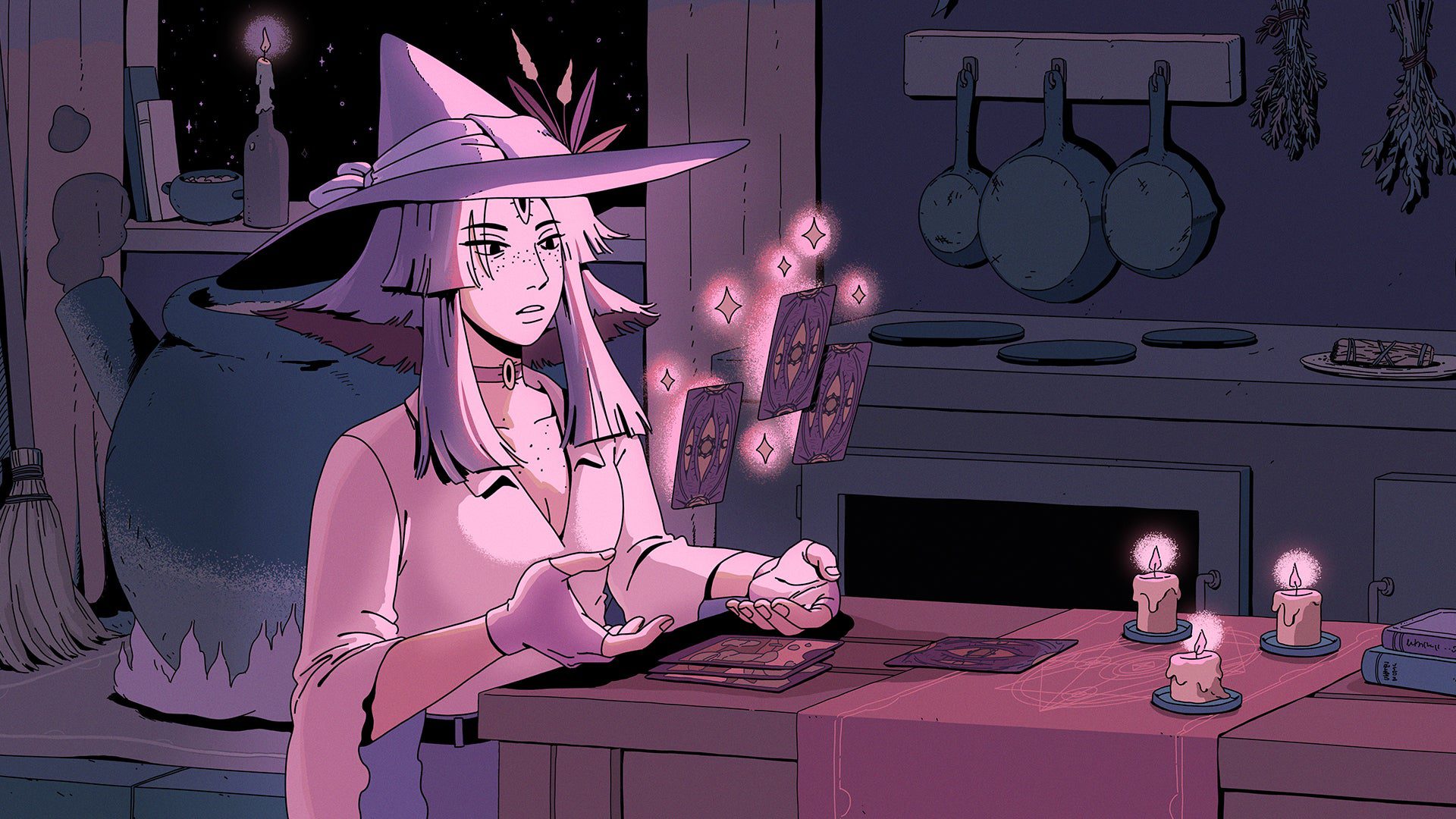 The Cosmic Wheel Sisterhood game demo preview Deconstructeam Devolver Digital narrative witch experience