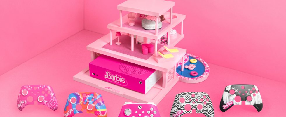 Microsoft has revealed an official Barbie Xbox Series S (and a Barbie Corvette for Forza) to promote the movie, and it is extremely pink.