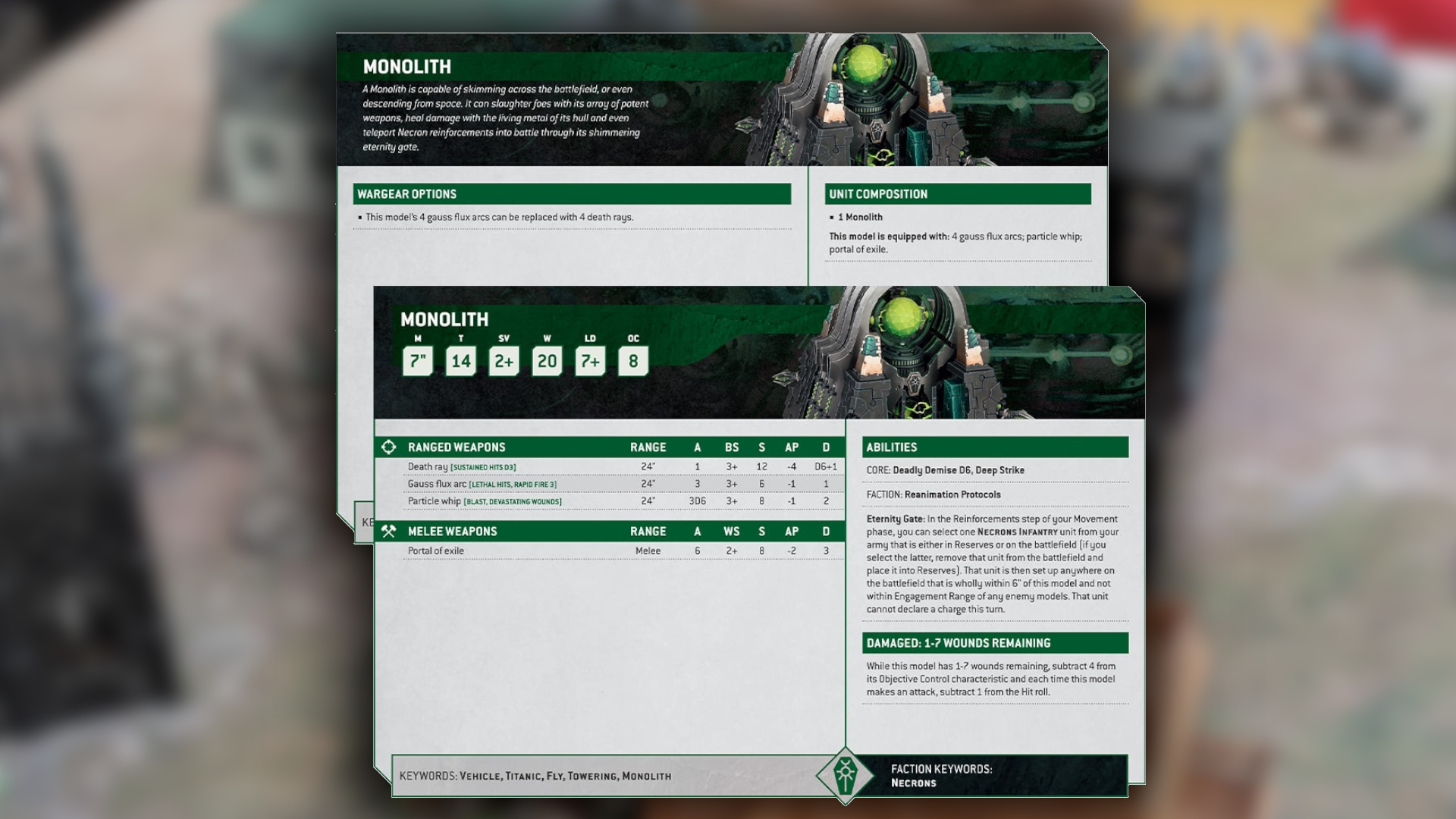 Cartes de données de Warhammer 40,000 10th Edition