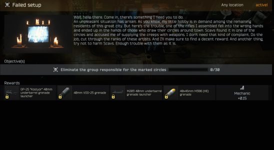 how to complete Escape from Tarkov Failed Setup cultist hunting cultists explained