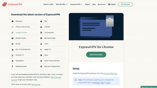 Une capture d'écran de toutes les plateformes sur lesquelles ExpressVPN peut fonctionner