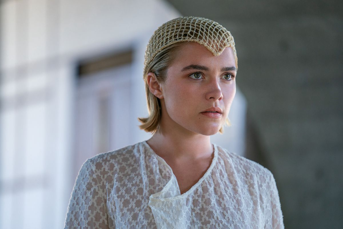 Florence Pugh dans le rôle de la princesse Irulan Corrino dans Dune : deuxième partie