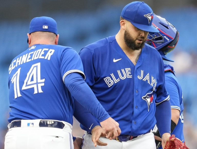 Le partant en difficulté des Blue Jays Alek Manoah a secoué lors d’une sortie de réadaptation en Floride