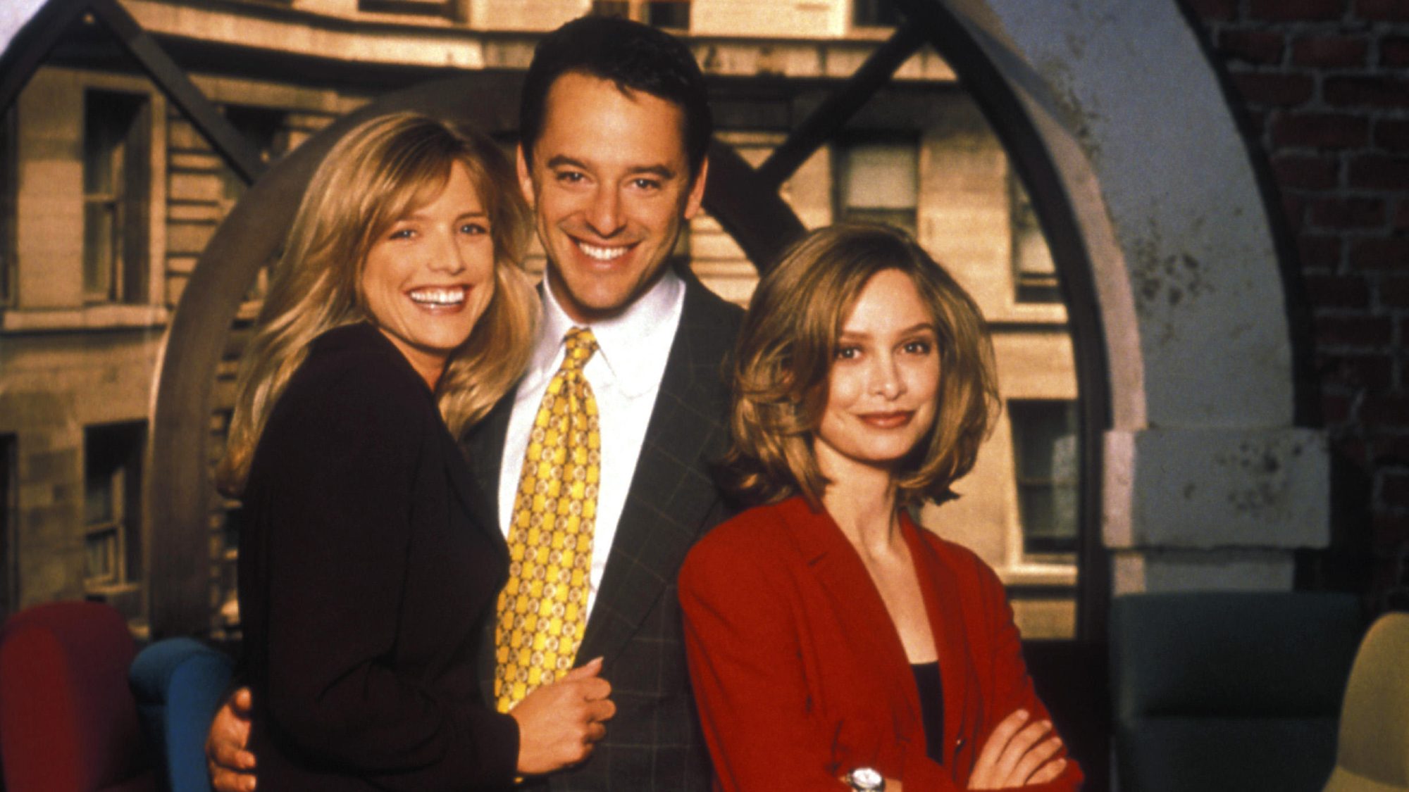 (De gauche à droite) Courtney Thorne-Smith, Gil Bellows, Calista Flockhart dans Ally McBeal