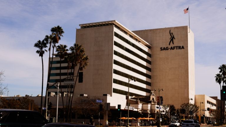 The SAG-AFTRA Building in Los Angeles, California on February 16, 2021.