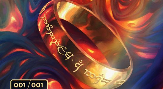 The One Ring from the Magic: The Gathering The Lord of the Rings crossover set