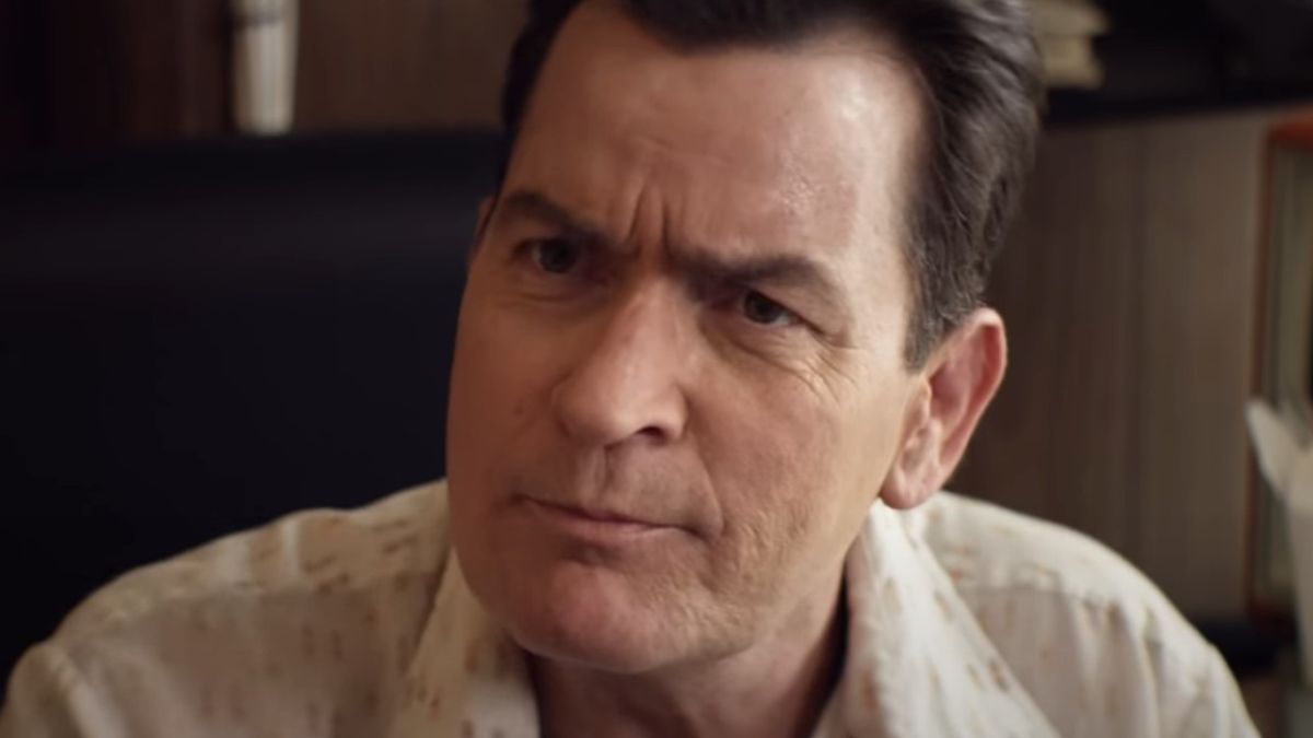 Charlie Sheen as motel clerk in Typical Rick