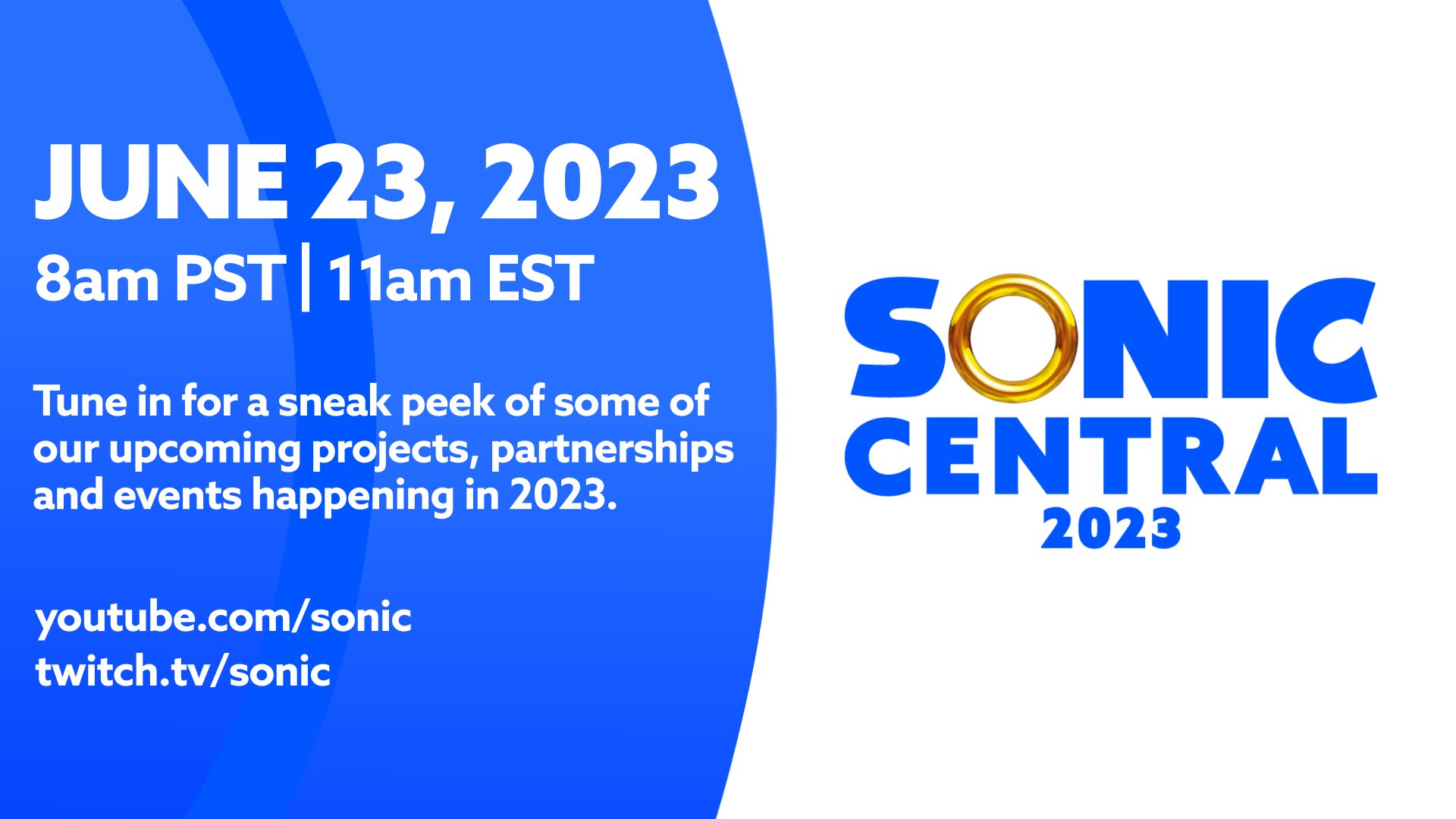 Diffusion de Sonic Central prévue pour le 23 juin    
