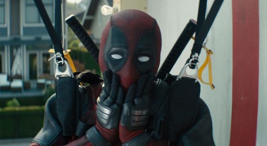 Deadpool shocked face in Deadpool 2