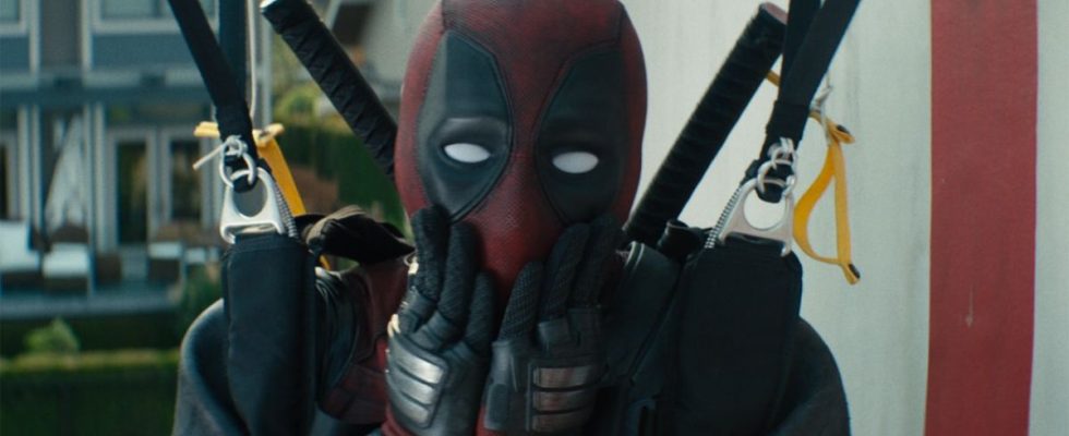 Deadpool shocked face in Deadpool 2