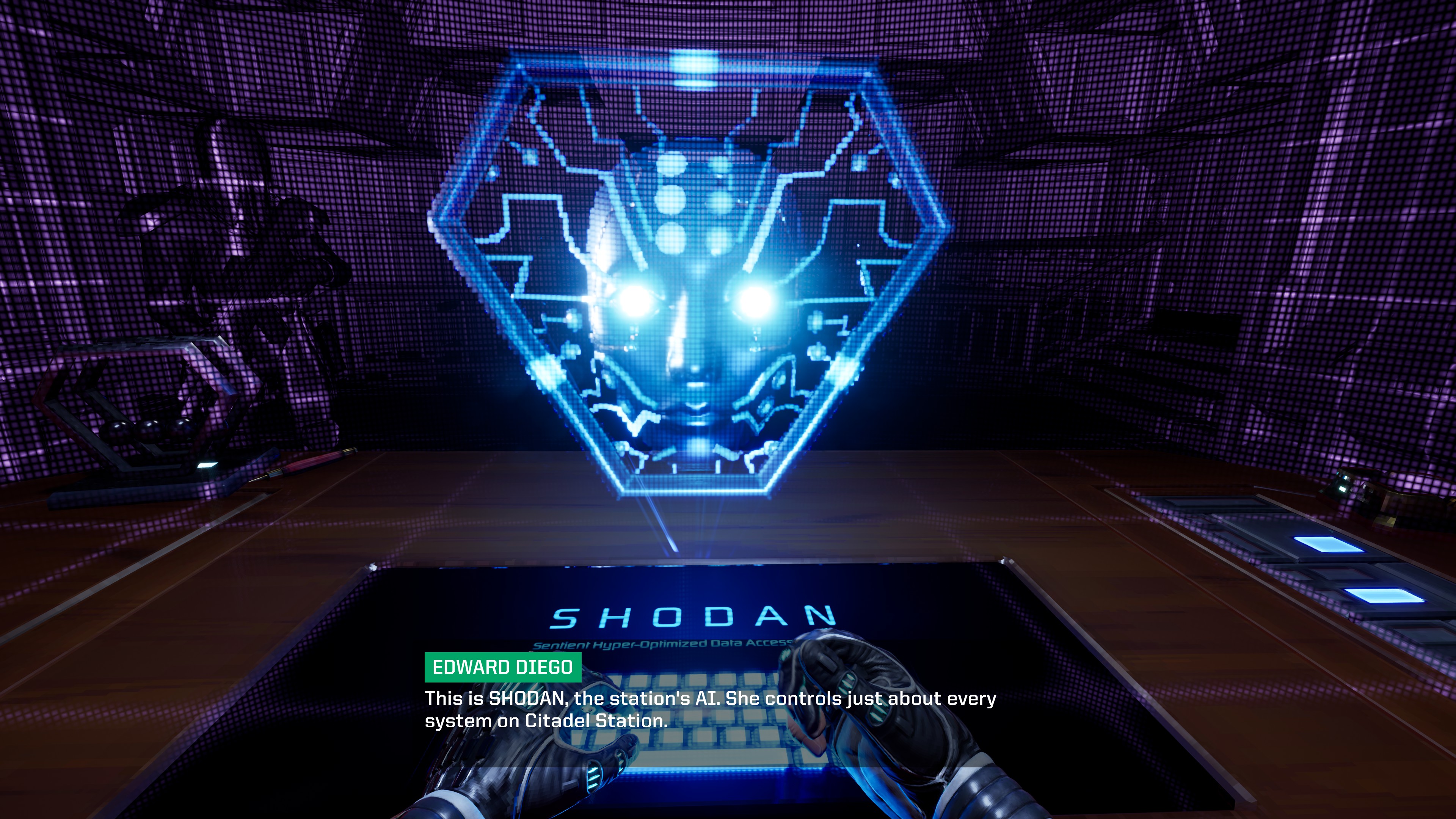 Le pirate brise les contraintes éthiques de SHODAN dans le remake de System Shock.