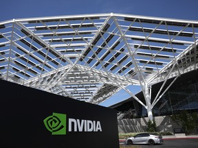 Une vue extérieure du siège social de Nvidia Corp. à Santa Clara, en Californie.